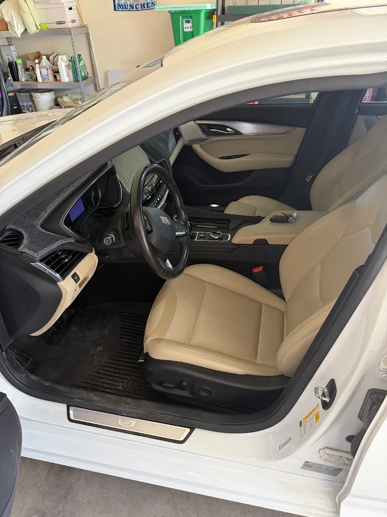 Cadillac front interior before detailing
